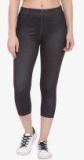 Greenwich Black Solid Leggings Women