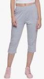 Greenwich Grey Melange Solid Slim Fit Capris Women