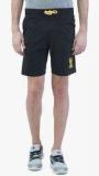 Griffel Black Polyester Shorts & 3/4Ths men