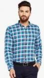 Hancock Blue Checked Slim Fit Formal Shirt Men