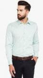 Hancock Green Self Design Regular Fit Formal Shirt men