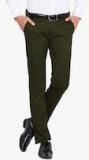 Hancock Green Solid Slim Fit Chinos Men