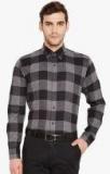 Hancock Grey Slim Fit Checked Formal Shirt Men