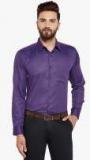 Hancock Purple Slim Fit Solid Formal Shirt Men