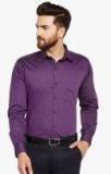 Hancock Purple Solid Slim Fit Formal Shirt men