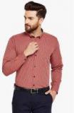 Hancock Red Checked Slim Fit Formal Shirt Men