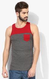 Hanes Assorted Solid Round Neck Vest Men