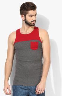 Hanes Assorted Solid Round Neck Vest men