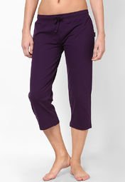 Hanes Purple Capri Women