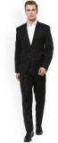 Hangup Black Single Breasted Regular Fit Formal Suit Men