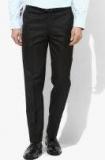 Hangup Black Solid Regular Fit Formal Trouser Men