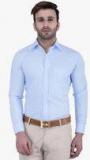 Hangup Blue Solid Regular Fit Formal Shirt Men