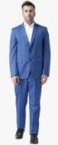 Hangup Blue Solid Suit Men