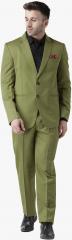 Hangup Green Solid Suit men