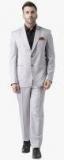 Hangup Grey Solid Suit Men