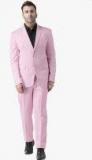 Hangup Pink Solid Suit Men