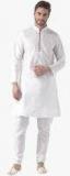 Hangup White Solid Kurta Pyjama men