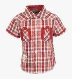 Happy Face Red Casual Shirt Boys