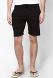 Happy Hours Solid Black Shorts Men