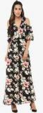 Harpa Black Printed Maxi Dress Women