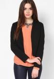 Harpa Black Solid Jacket Women