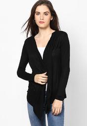 Harpa Black Solid Shrugs women