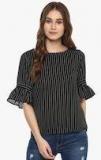 Harpa Black Striped Blouse Women