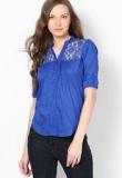 Harpa Blue Embroidered Shirt Women