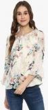 Harpa Cream Printed Blouse Women