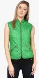 Harpa Green Solid Jacket Women