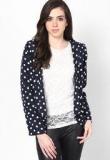 Harpa Navy Blue Printed Shrug Women