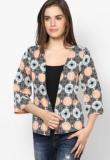 Harpa Orange Printed Shrug Women