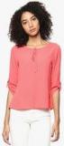 Harpa Pink Solid Blouse Women