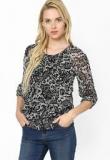 Harpa Printed Black Top Women