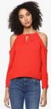 Harpa Red Solid Blouse Women