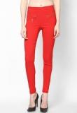 Harpa Red Solid Jegging Women