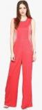 Harpa Red Solid Jumpsuit Women