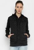 Harvard Black Solid Winter Jacket Women