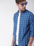 Harvard Blue Checked Casual Shirt Men