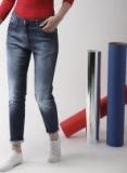 Harvard Blue Slim Fit Mid Rise Jeans Women