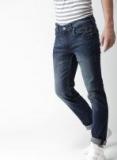 Harvard Blue Tapered Fit Mid Rise Clean Look Stretchable Jeans Men