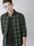 Harvard Green & Black Regular Fit Checked Casual Shirt Men