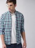 Harvard Green & White Checked Casual Shirt Men