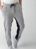 Harvard Grey & Navy Regular Fit Colourblocked Joggers Men