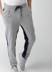 Harvard Grey & Navy Regular Fit Colourblocked Joggers men