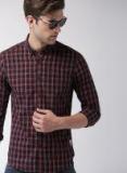 Harvard Navy Blue & Red Checked Casual Shirt Men