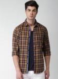 Harvard Navy Blue Checked Casual Shirt Men