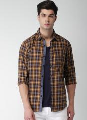 Harvard Navy Blue Checked Casual Shirt men