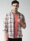 Harvard Off White Checked Casual Shirt Men