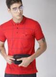 Harvard Red Printed Polo T Shirt Men